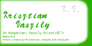 krisztian vaszily business card